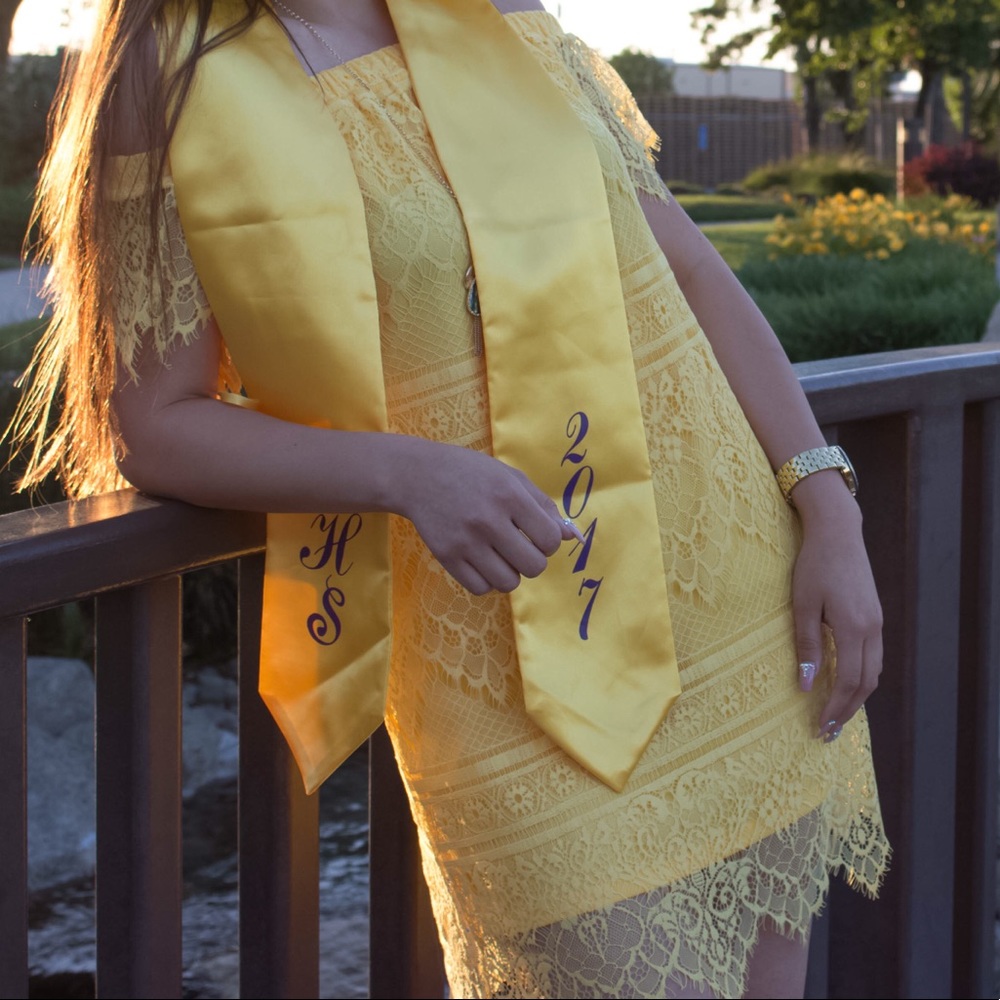 Yellow off the shoulder dress